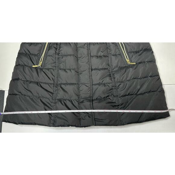 Kensie Outerwear Black Long Puffer Coat W/ Oversized Hood SZ XL *No Belt* - Picture 11 of 16